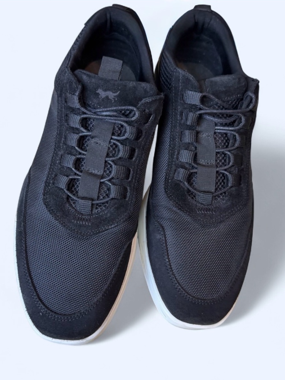 Wolf & Shepherd Men's Black Mesh & Suede Low-Top lace up Sneakers size 10 M
